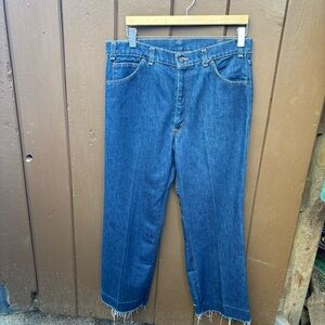 Vtg 80s Levi's Movin On Jeans Mens 34x 30 Flare Distressed